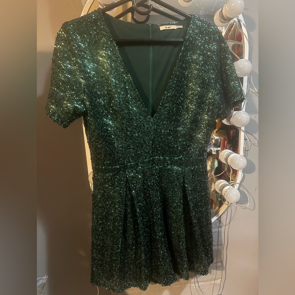 Green sparkle jumpsuit